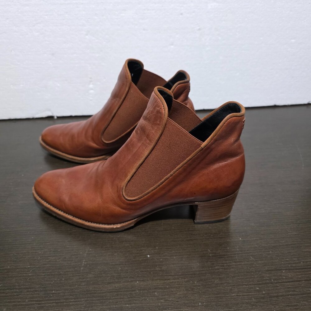 Sarah Flint 4877 Ellie Gravati Brown Leather Booties Ankle Boot 38 US 8
